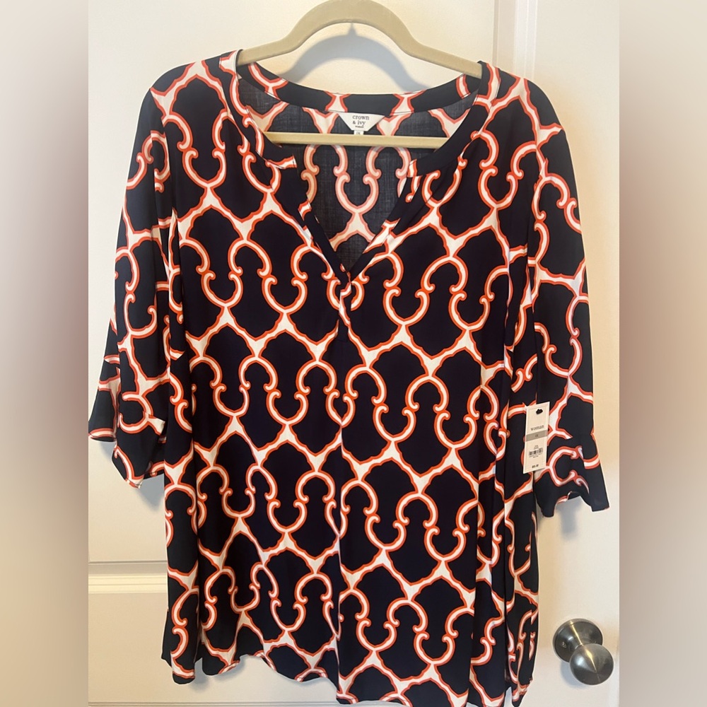 NWT Crown & Ivy blouse, 1X